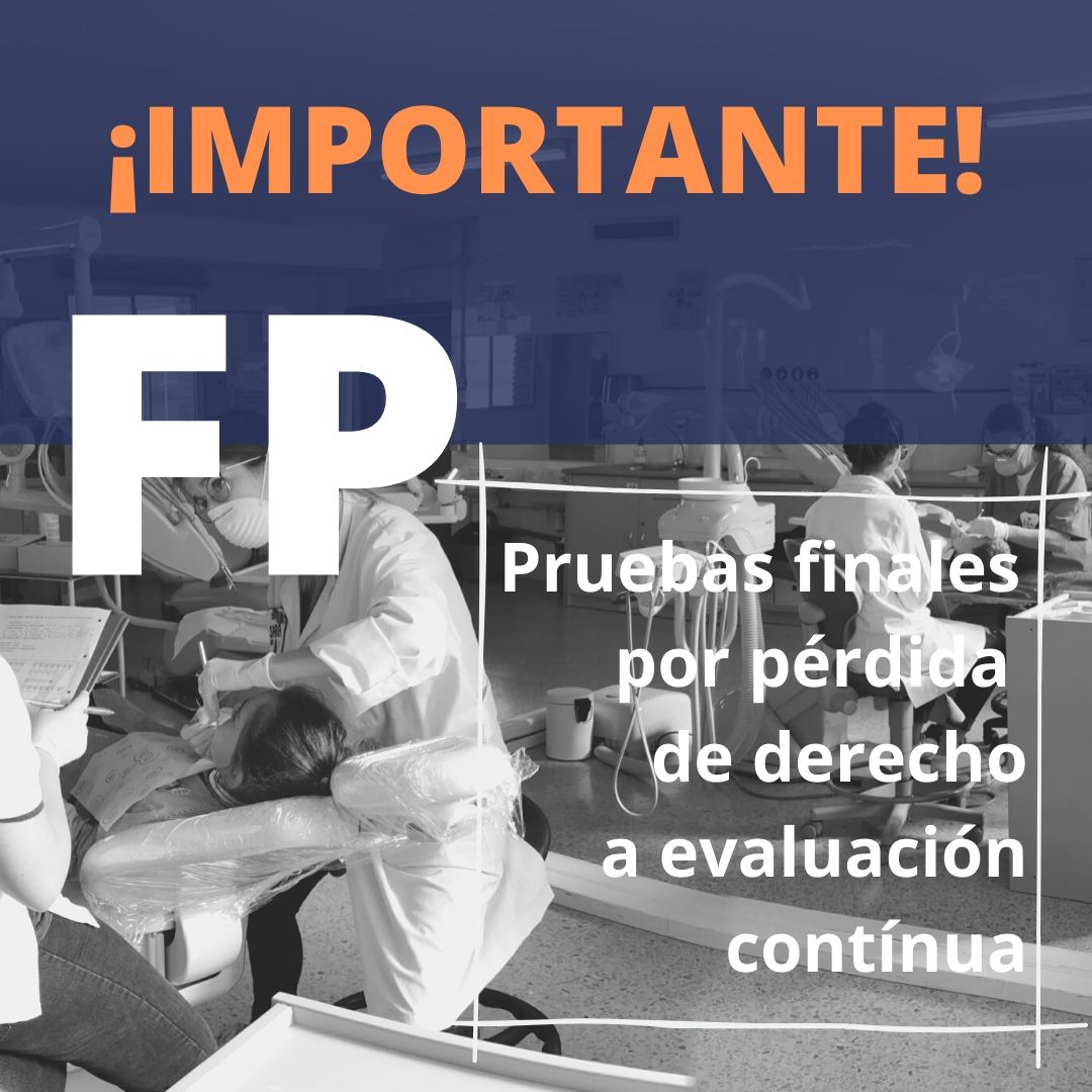 FP: CALENDARIO DE PRUEBAS FINALES